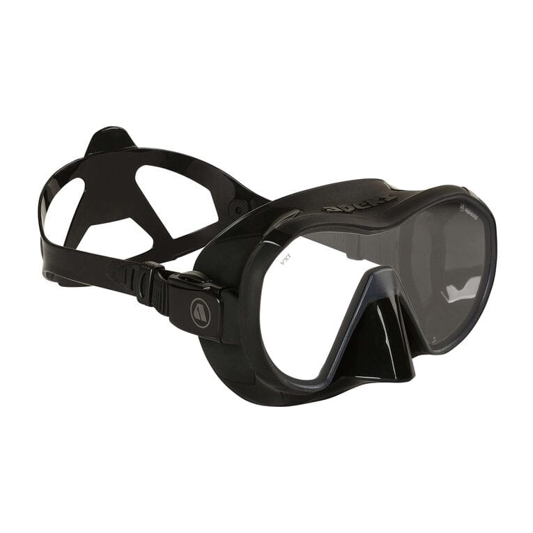 geringes Innenvolume Rahmenlose Maske aus Silikon Einglas HOLLIS M4 Schwarz 