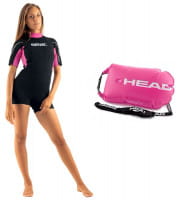 Seac Sub Relax Shorty Woman Neoprenanzug mit Head Swimming Boje pink